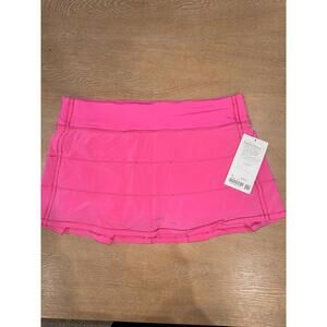 NWT Lululemon Pace Rival MR Skirt SIZE 12 Sonic Pink Golf Tennis Pickleball